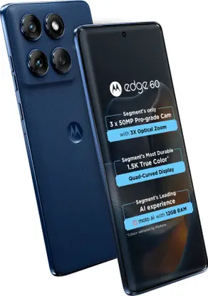 Capture stunning vlogs and selfies with the MOTOROLA Edge 60 Featuring 50MP triple rear camera under Rs 30,000.