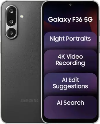 Snap stunning selfies and vlogs with the Samsung Galaxy F36 5G! Featuring a 50MP triple rear camera mobile phone under Rs 20,000.